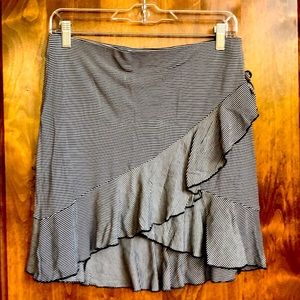 H & M Mini Stripe Skirt with Ruffle Tulip Hem